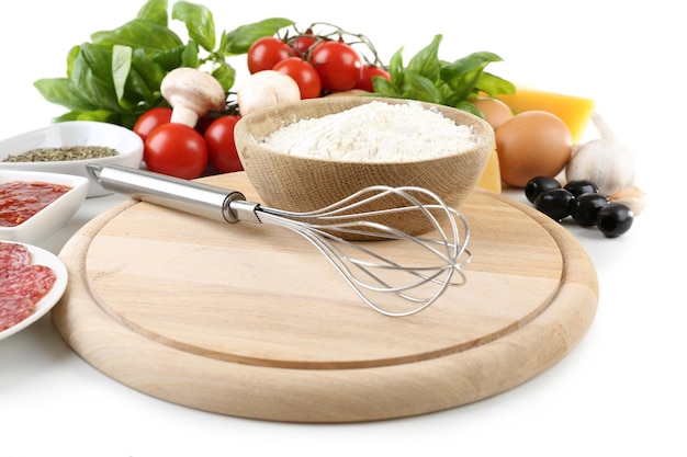 Ingredientes sobre mesa